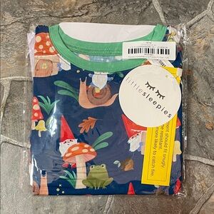 Little Sleepies Forest Gnome Pajama Set - Blue and Green